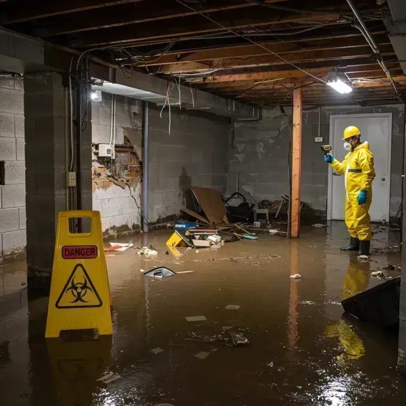 Flooded Basement Electrical Hazard in Anderson County, KY Property