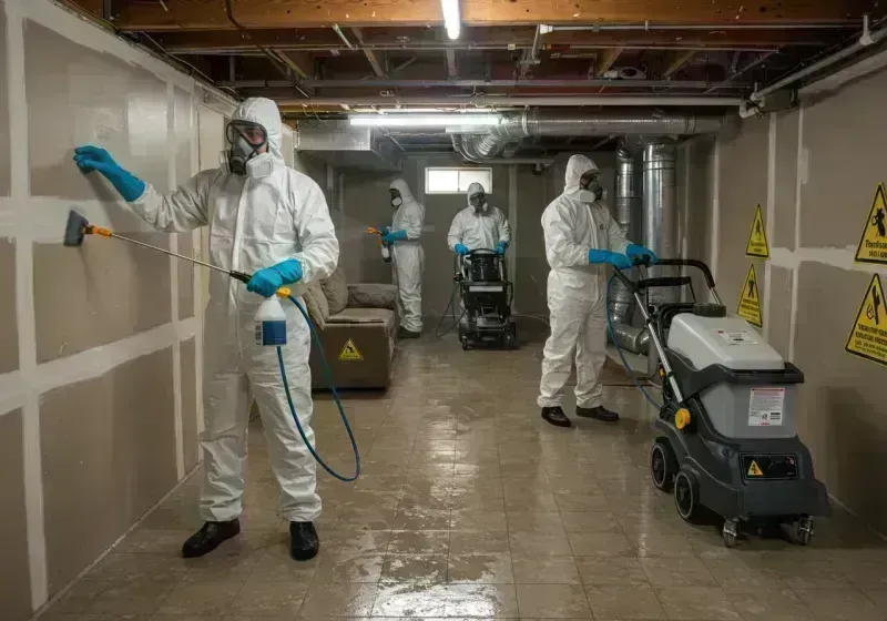 Basement Moisture Removal and Structural Drying process in Anderson County, KY